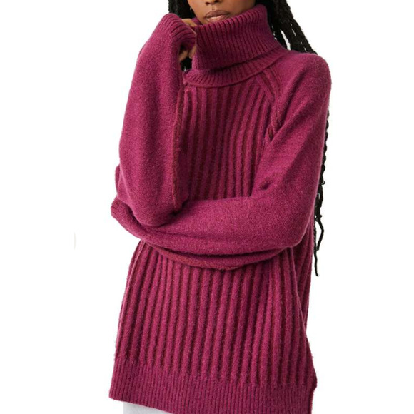 SOLD Free People Chunky Knit Turtleneck Sweater - Picture 5 of 5